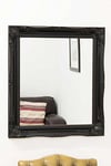 BLACK SHABBY CHIC ANTIQUE STYLE MIRROR - 26" X 30" OVERALL SIZE (65cm X 75cm) - TV SHOW SUPPLIER - BEST PRICE ON AMAZON - ONLY AVAILABLE FROM SHABBY CHIC MIRRORS