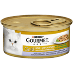 Kalvekjøtt og grønnsaker i saus 12 x 85g - Katt - Kattefôr - Purina Gourmet Gold