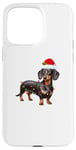 Coque pour iPhone 15 Pro Max Dachshund Santa Funny Xmas Lights Dachshund Merry Christmas