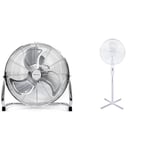 Metal floor fan 18" High velocity chrome gym free stand fan cooling fan industrial fan 3 speed & Stand Fan Pedestal fan 16" Oscillating free stand fan adjustable height