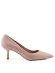 Dune London Anastasia Leather Mid Heel Court Shoes - Blush, Light Pink, Size 6, Women