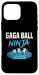 Coque pour iPhone 16 Pro Max Jeu de handball Gaga Ball Ninja Dodgeball Dodge