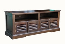 Special Offer Bali Teak Straight TV Unit / Stand with Cupboards NEW CBNT040