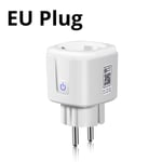 Adaptateur de prise WiFi Smart Life,télécommande vocale,prise murale UE,moniteur d'alimentation,fonctionne avec Apple IOS Homekit,15A - Type EU Plug-2PCS