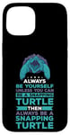 Coque pour iPhone 15 Turtle Snapping What Can I Say Aligator Tortue cassante