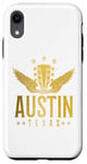 Coque pour iPhone XR Austin Texas Guitare Folk Blues Country Music Vintage