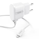 Hama Chargeur Lightning 1A / 5W / 5V (Chargeur Secteur Lightning, Alimentation Electrique appareils Apple iphone ipod, Chargeur Secteur Apple MFI certifié, câble 1m) Blanc