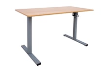 Ergo Optimal Skrivebord med motor 120x60 cm Tre/Grå - Natur