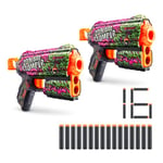 X-Shot Skins Flux, Zombie Stomper, Foam Dart Blaster (2 Pack, 16 Darts) Air Pocket Dart Technology, Major Brand Compatible, Toy Foam Dart Blaster for Kids, Teens, Adults, Frustration Free Packaging