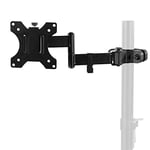 VIVO Mount POLE01A Bras de Moniteur Universel en Acier avec Plaque VESA Amovible de 75 mm et 100 mm, Compatible avec écrans de 17 à 32", Noir