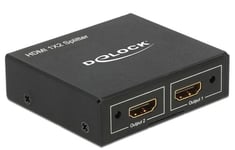 Delock HDMI Splitter 1 x HDMI in > 2 x HDMI out 4K - video/lyd-splitter - 2 porter