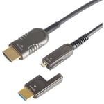 Optisk Hybrid HDMI kabel sæt - 4K - 60Hz - 20 m