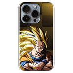 Personalaizer Coque iPhone 14 Pro Dragon Ball Z Goku SS3 Fond