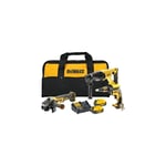 Kit 3 outils xr 18V 5Ah brushless Dewalt Tournevis DCF620 + Marteau perforateur DCH133 + Meuleuse d'angle DCG405 - DCK304P2-QW