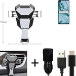  For OnePlus Nord N10 5G Airvent mount + CHARGER holder cradle bracket car clamp