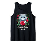 Roses Flowers British Blue British Shorthair Cat Tank Top