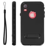 Coque Apple iPhone XR Bi-matière Waterproof 2m Support Vidéo Redpepper Noir