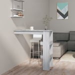 Table bar murale Sonoma gris 102x45x103,5 cm Bois d'ingénierie The Living Store Gris