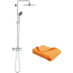 Colonne de douche Grohe Vitalo 260 Joy trois zones de jets différentes + microfibre - Chromé