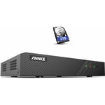 Annke - PoE 6MP H.265+ nvr 8 Canaux Caméra de Sécurité à Domicile Enregistrement de Vidéo avec Disque Dur de 2 to Supportez 4MP 5MP ou 6MP hd ip