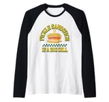 Pickle sandwich is a big dill Funny pickle sandwich Raglan Baseball Tee