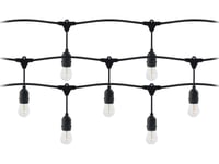 Orno Lighting String Set - 1 String 15M (15 Armaturer) + 15 Led-Lampor 1W E27, 3000K - Varm + 1 Lampa Gratis!