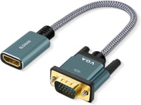 Adaptateur HDMI vers VGA, Convertisseur HDMI Femelle à VGA Mâle 1080P pour PC, TV Box, Moniteur, Projecteur, Xbox (15CM).[V26]