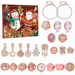 Julsmys Smycken Gåva Nedräkningskalender Advent DIY Armband Blind Box Roséguld Presentask