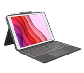 Logitech Combo Touch - tastatur og folioveske - med styrepute - QWERTZ - Sveitsisk - grafitt Inn-enhet