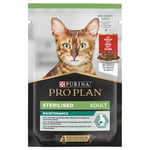 PURINA PRO PLAN Sterilised Adult Maintenance 85 g Ekonomipack: 24 x 85 g Sterilised Nötkött