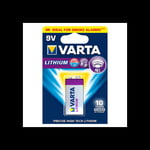 Varta 9V lithium batteri 1stk