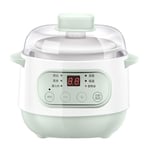 XLLLL Electric Stew Pot 1L Ceramic Liner Slowcooker Household Multi-Function Can Be Reserved Stew Slow Cooker,Green
