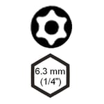 SW-Stahl TBM/4-T8 Embout de tournevis 6,3 mm (1/4")