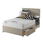 Silentnight Hatfield Double Memory 2 Drawer Divan Bed - Sand