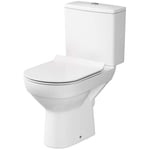 Cersanit - City - wc à poser avec abattant SoftClose, sortie par arrière, remplissage latéral, CleanOn, blanc K35-037