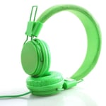 Green Écouteurs filaires colorés pour enfants, bande de sauna, écouteurs pour enfants, casque pour iPad, tablette, PC, téléphone ""Nipseyteko