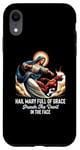 Coque pour iPhone XR Je vous salue Marie pleine de grâce Punch the Devil in the Face Catholic