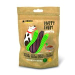 Croci Happy Farm - Friandise à mâcher pour chien, collation naturelle pour chien, complément alimentaire protéiné aux légumes, canard et courgette, 80g