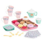 Corolle - 9000310050 - Ma Dinette Thé et Goûter, 30 Accessoires, pour Poupons-Poupées, dès 18 Mois