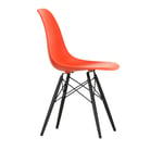 Vitra - Eames Plastic Chair DSW - 03 Poppy Red - Black Maple - Matstolar - Charles & Ray Eames - Röd - Metall/Trä/Plast