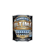 Hammerite Ultima - Peinture Acrylique Tous Métaux - 3 en 1 : Antirouille, Direct sur Rouille et Sans Sous-couche - Brillant Gris Moyen 0,75 L