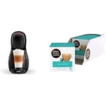 Nescafé Dolce Gusto DeLonghi Piccolo XS Black & Red + 48 Nescafe Dolce Gusto Flat White Coffee Pods