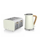 Swan EEJB153 - Nordic Twin Pack Kettle & 4-Slice Toaster White