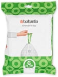 Brabantia Perfectfit Bin Liners (Size G/23-30 Litre) Thick Plastic Trash Bags wi