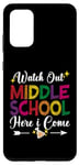 Coque pour Galaxy S20+ Attention au collège, je reviens à l'école avec humour