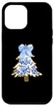 iPhone 12 Pro Max Blue Floral Coquette Bow Christmas Tree Chinoiserie Women Case