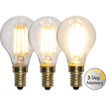 LED-Lampa E14 P45 Soft Glow 3-Step Memory 40/200/400 Lumen -