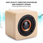 Mini Yellow Small WoodenWireless Bt Speaker Usb Charging Cube For