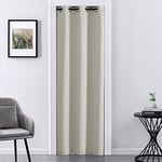 XTMYI Ivory Blackout Doorway Curtain 80 Inches Long for Bedroom Window Bathroom Door Dressing Changing Fitting Living Room Boho Decor,Cream Colored Off White