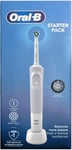 Oral B Electric Toothbrush Rechargeable Braun Cross Action Sensor Timer White